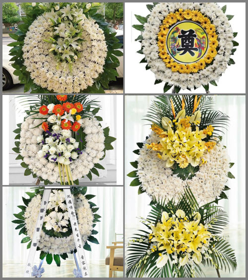 浙江省宁波鄞州区五乡镇钟家沙村花圈速递